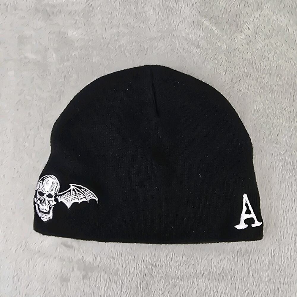 Avenged Sevenfold Youth Beanie Black Deathbat Skull Rock Band Hat A7X Merch